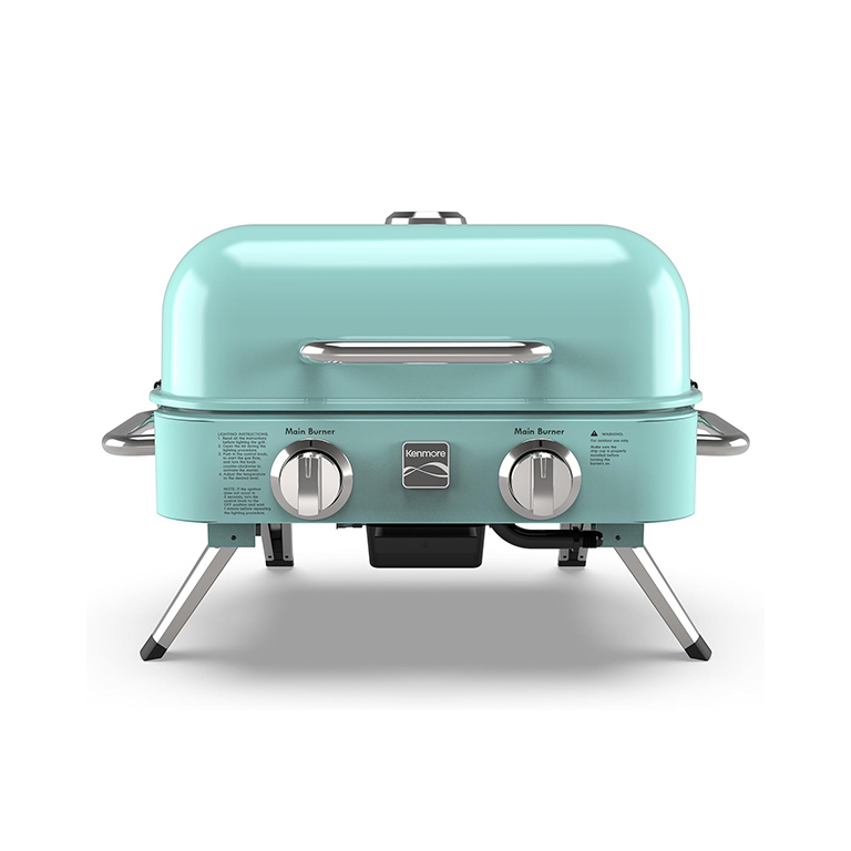 Kenmore 2-Burner Portable Tabletop Retro Gas Grill