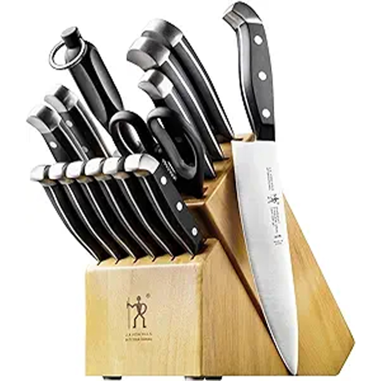 15-Piece Knife Set with Block, Razor-Sharp